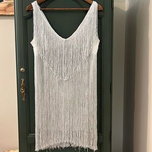 Silver Flapper style dress